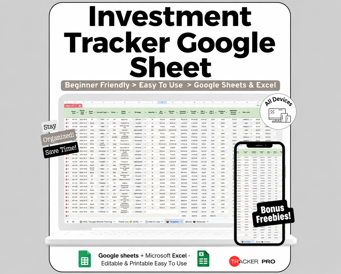 Investment Tracker Google Sheet